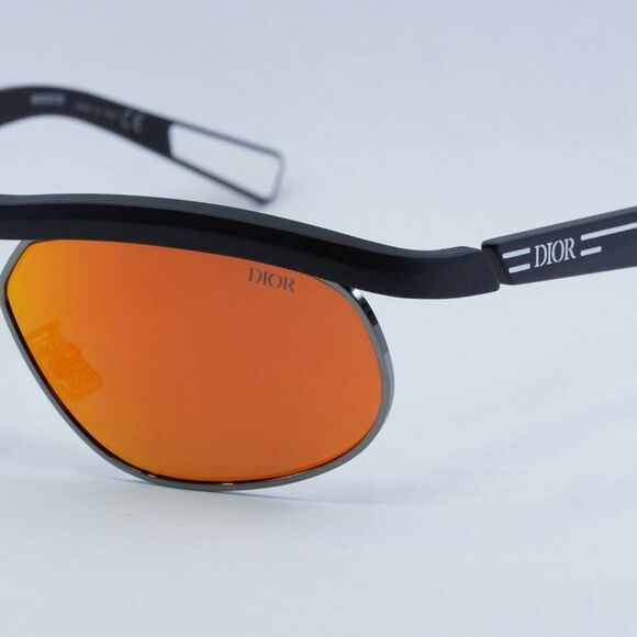 NEW DIOR DIORIDER S1U I1K7 MATTE BLACK/ORANGE MIRRORED SUNGLASSES - Picture 3 of 9